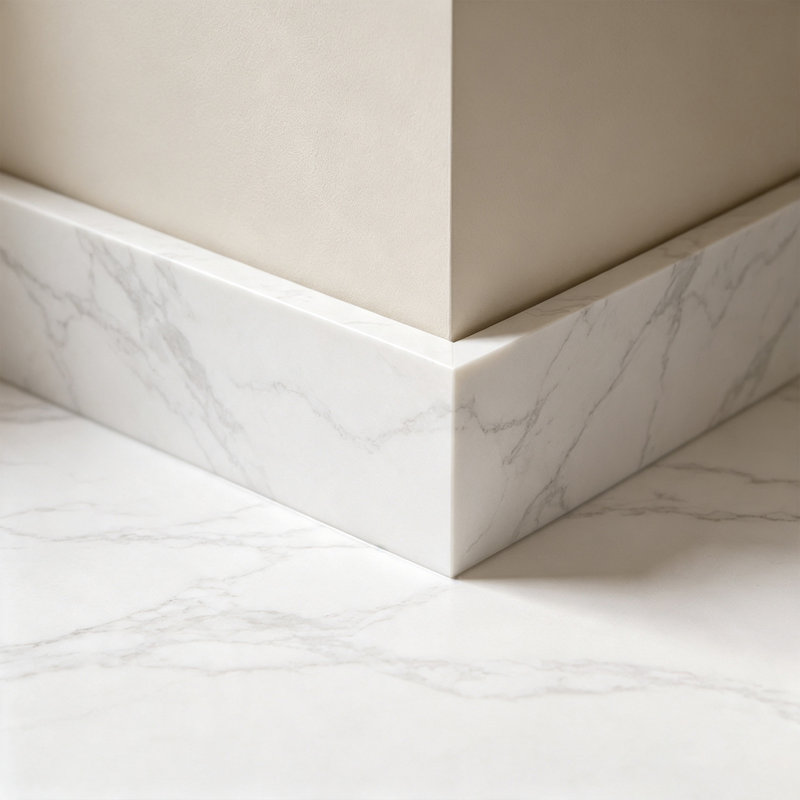 21 inch Calacatta Flow Quartz Vanity Side Splash