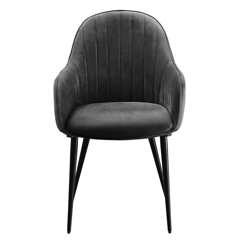 Ensemble de 2 chaises avec accoudoirs Issleib, Gris foncé