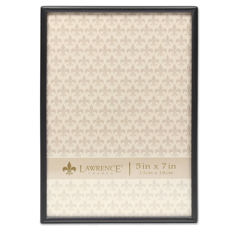 Panella Metal Matte Picture Frame, 5" x 7", Black