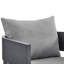 Chaise d'extérieur en aluminium gris foncé Lewan