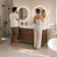 Ensemble de meuble-lavabo 24 po avec lavabo sous comptoir, 2 tiroirs à fermeture en douceur, meuble-lavabo en bois d'ingénierie à finition brune pour petite salle de bain