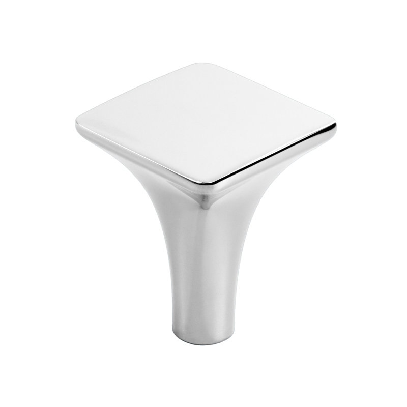 Nouvelle poignée carrée plate New Collection, Chrome poli