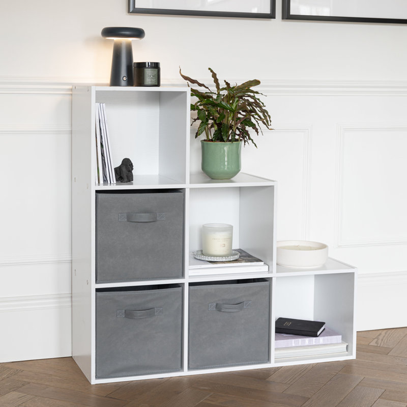 Northville 91cm H x 91cm W Cube Bookcase, Grey