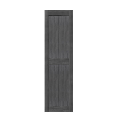 Porte de grange en panneau de fibres à densité moyenne, plaque de porte de grange solide recouverte d'une surface en PVC imperméable, assemblage simple, porte seulement