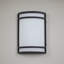 Lot de 2 appliques murales extérieures DEL à 1 lumière, verre dépoli noir sablé, intérieur blanc, culot E26, pour endroits humides (lot de 2)-197155353