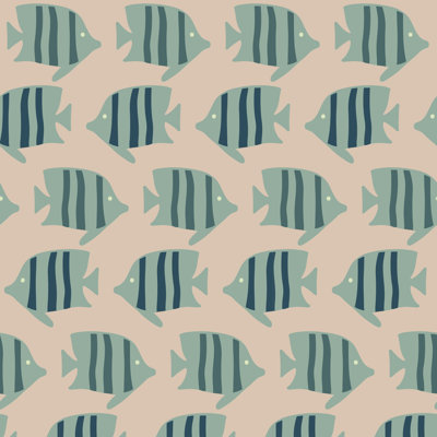 Papier peint Coastal Fish - Pink Sand