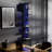 59.4''H 7-tier Black Wall Shelves With Rgb Lights-559254282