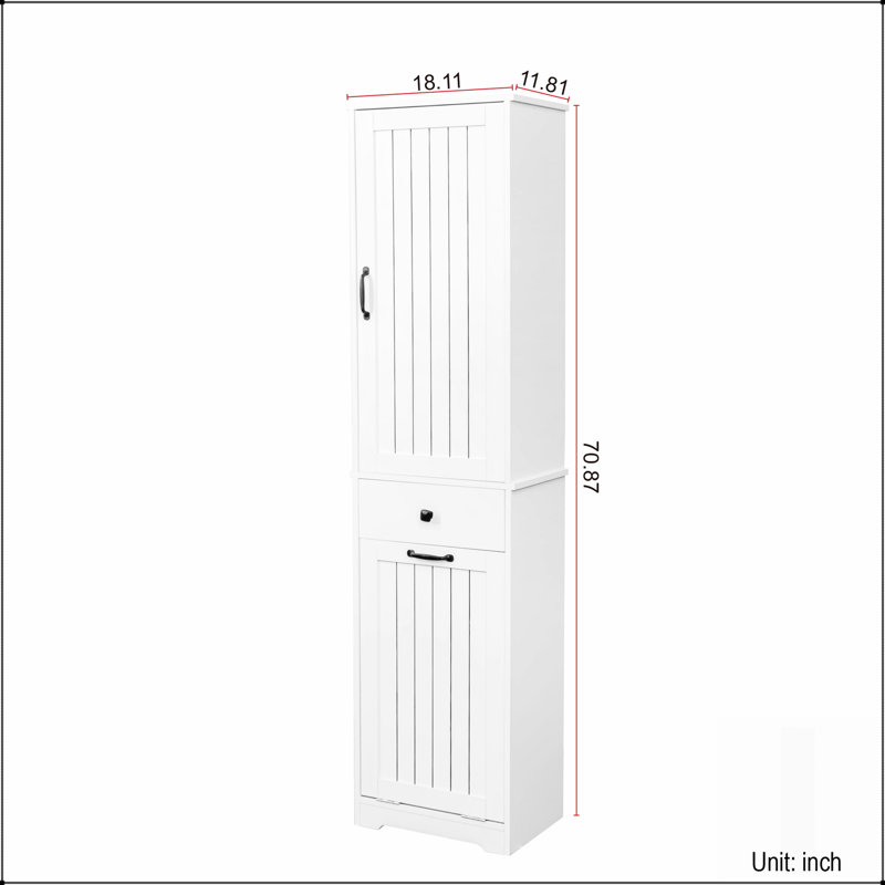 Armoire de buanderie avec rangement spacieux et tiroir, parfait pour organiser et simplifier votre routine de lessive.