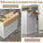 HOMCOM Rolling Kitchen Island with Drop Leaf Wood Breakfast Bar, Farmhouse Kitchen Cart with 2 Drawers, Adjustable Shelves for Dining Room, White