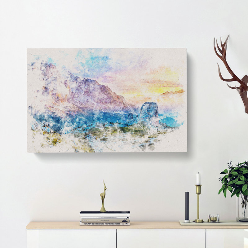 Mountain View - Wrapped Canvas Print, 45cm H x 76cm W x 4cm D