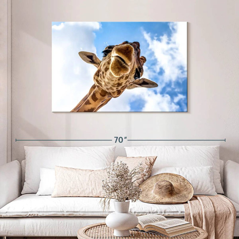 Curieuse girafe Brampt, H 30 po x l 45 po