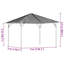 Alyssa-Mae 3m x 3m Metal Patio Gazebo