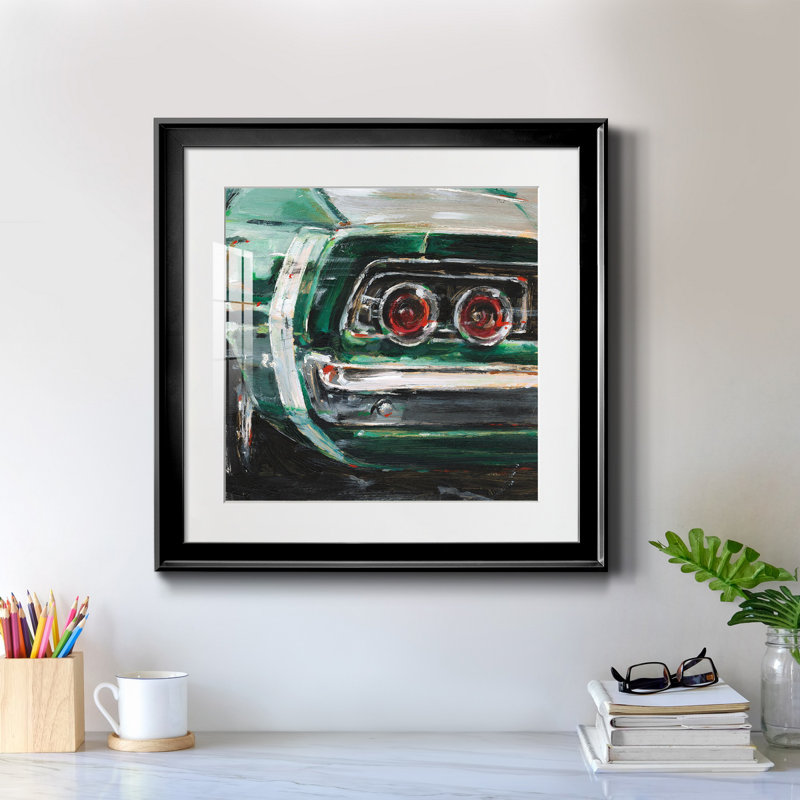 Collection Sportscar III - reproduction de cadre photo, Cadre noir, H 17,5 po x l 17,5 po x P 1,5 po