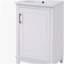 Petit meuble-lavabo de 20 pouces avec lavabo en céramique - 20 * 14,5 * 33,3 pouces, rangement spacieux, 1 porte à fermeture en douceur
