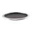 Grand plateau de service rond antidérapant amovible de 16 po en acier inoxydable poli-124435299
