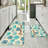Summer Seashell Pattern 2 Pack Kitchen Rugs, Kitchen Beach House, Beige