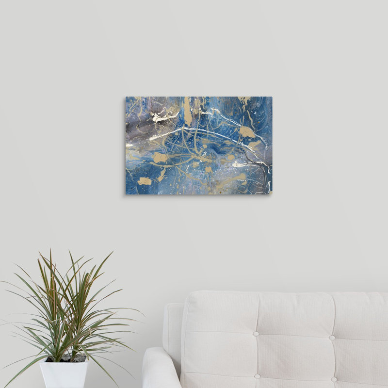 « plongez », peinture sur toile, Toile tendue, H 12 po x l 18 po x P 1,25 po