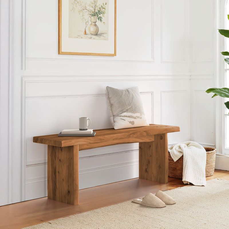 Doflamenco Solid Wood Enterway Bench, Dark Wood
