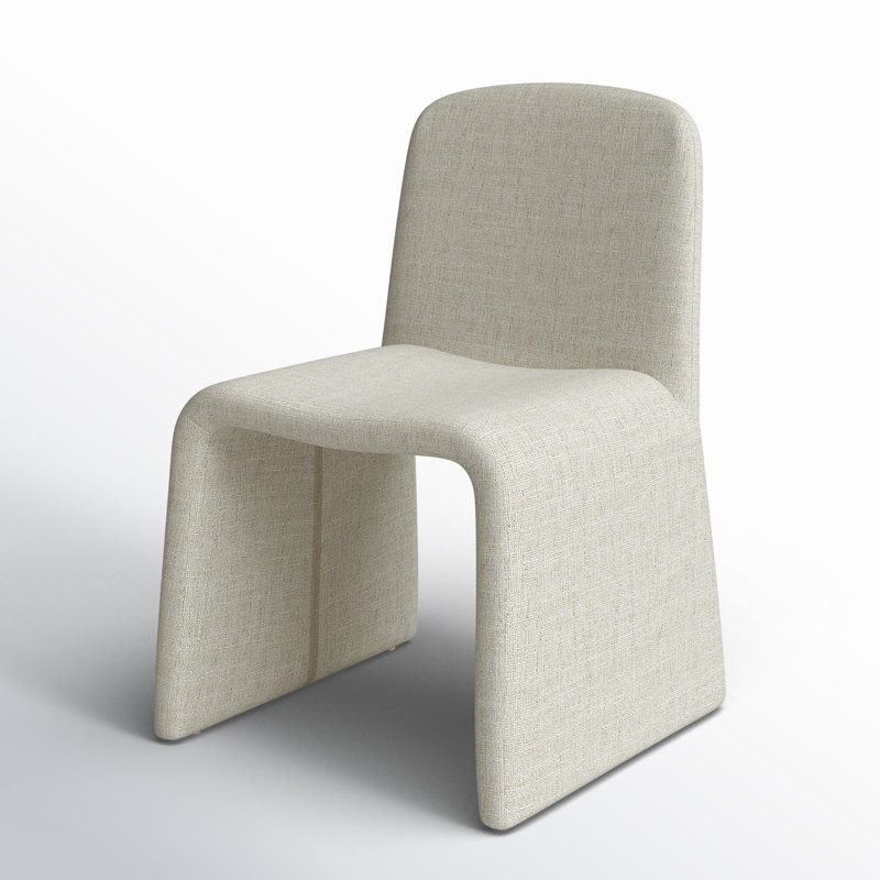 Ella Upholstered Dining Chair, Heather Beige Basketweave