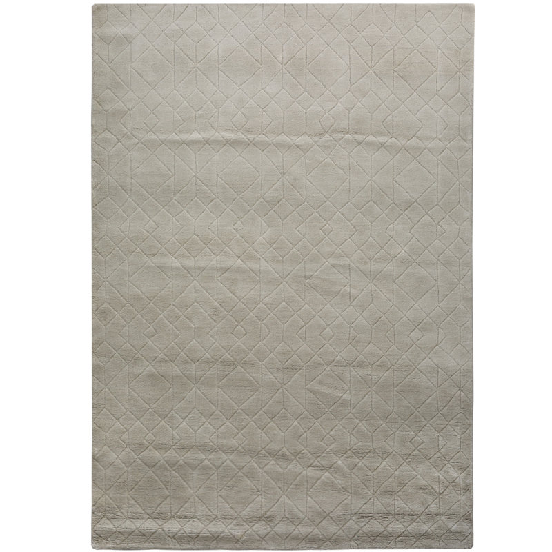 Tapis colombe tissé à la main Stardust, Rectangle 6 pi 7 po x 9 pi 10 po