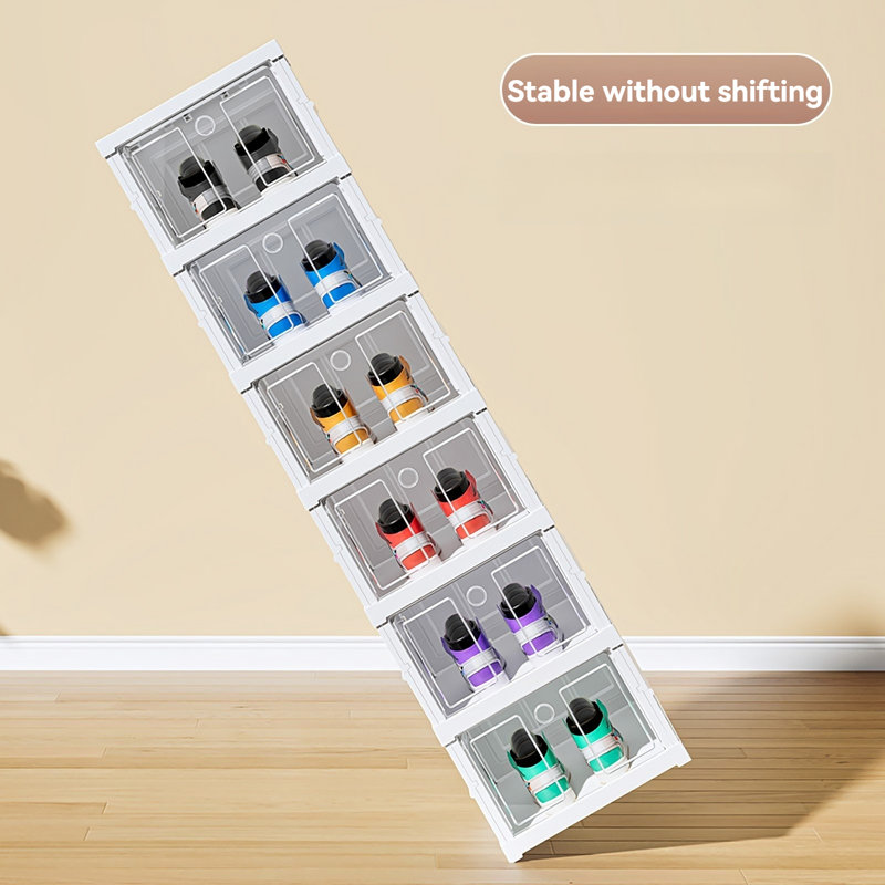 Range-chaussures pliable et étroit - Organisateur de rangement multicouche sans installation pour les entrées et les petits espaces