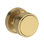 Vashon Privacy Knob with Recessed Round Rose in Unlacquered Brass