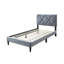 Lit simple avec tête de lit réglable 1pc, meubles de chambre à coucher en velours gris pour les jeunes-1725257047-1725257048