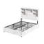 Base de lit pour grand lit avec rangement à DEL 51,2 po Bilal, 4 tiroirs de rangement, blanc vieilli-1430783690-1439693676