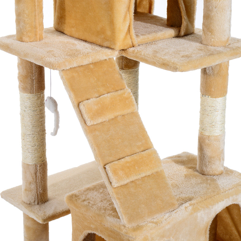 Northborough Cat Tree, Cream, 170cm H x 50cm W x 50cm D
