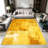 1PC metallic gold foil geometric patchwork area rugs for Living Room, Soft and Comfortable, Suitable for all seasons, easy-to-maintain, machine washable Indoor floor mat, Under Table Farmhouse suitable for dining table, bedroom, kitchen, entryway,-129163916