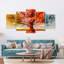 5 Piece No Frame Print on Canvas-428137327