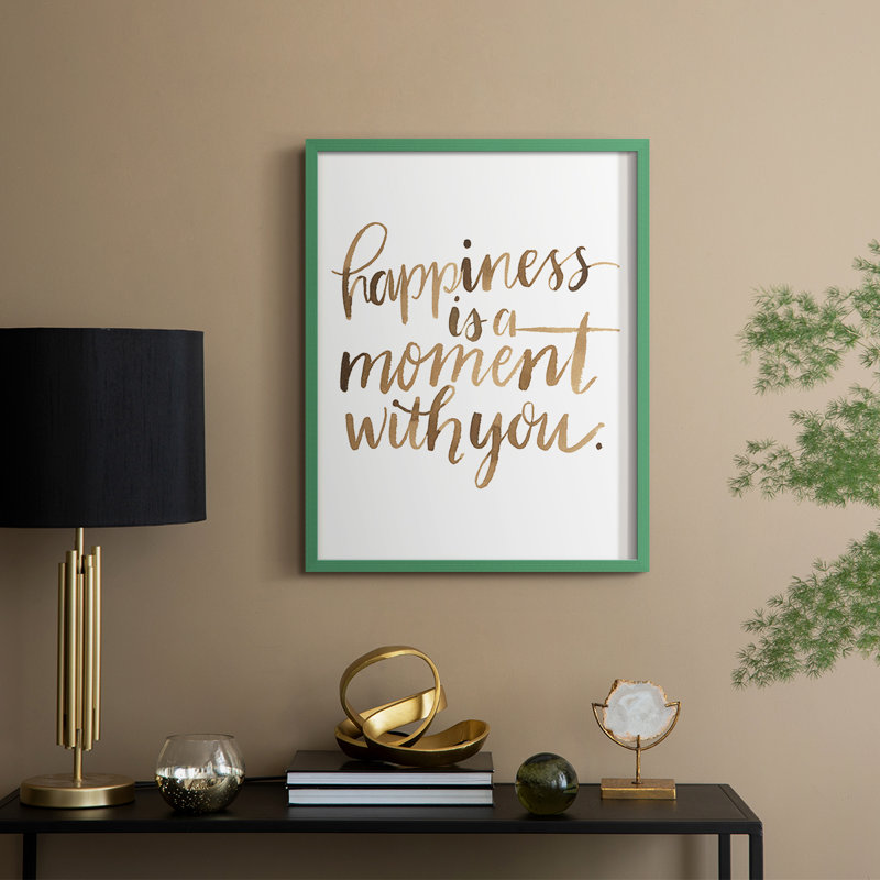 Reproduction encadrée «Loves You II» - bois massif, H 21 po x l 17 po, Vert