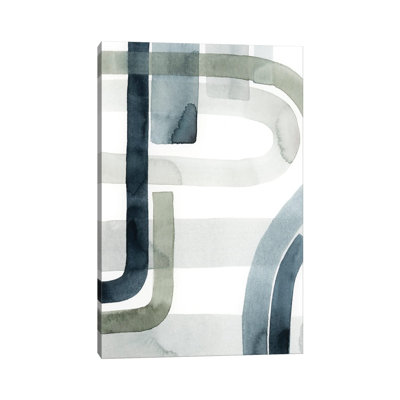 Cool Swoops I by Grace Popp - Wrapped Canvas Painting