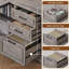 Bureau de direction 61 po, bureau en L de style campagnard avec tiroirs classeurs, bureau personnel avec prises de courant, bureau d'ordinateur avec tablettes de rangement pour le bureau personnel-770739747