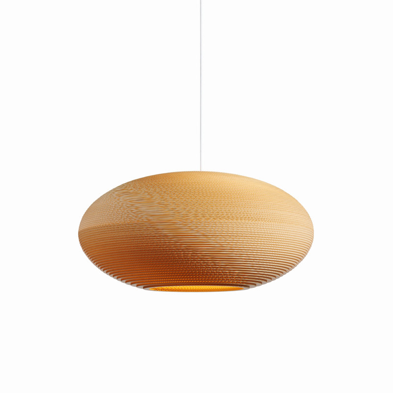 Scraplights Disc 20 Pendant Blonde, 9" H x 20" W x 20" D, Blonde