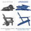 Chaise Adirondack pliante en bois massif Bennir-92464933