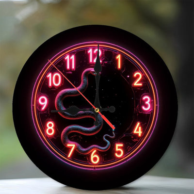 Neon Snake Clock