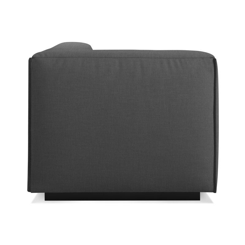 Cleon Chaise Lounge, Tait Charcoal, Left Hand Facing
