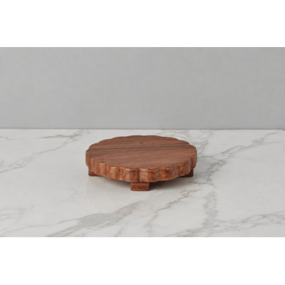 Scalloped Trivet Riser, Small Round, Natural