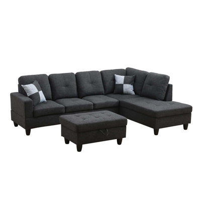 Addley Upholstered L-Shaped Sectional Right Hand Facing