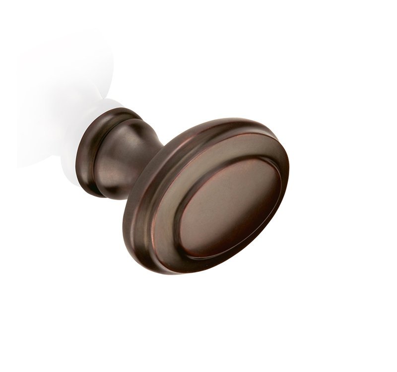 Queen Round Knob, 1.5" H x 1.25" W x 1.25" D, Weathered Chrome