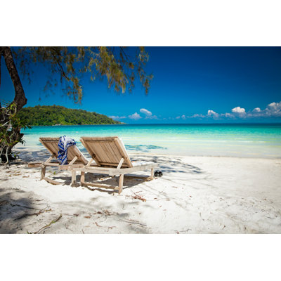 Beautiful Turquoise Beach by Master2 - Wrapped Canvas Print
