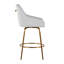 Tabouret de bar transitionnel avec pivotement à 360 degrés et repose-pieds - ensemble de 2-952263868