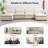 Redenius 6-Piece 148'' Upholstered U-Shape Sectional-485682341