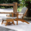 Watkins Teak Upholstered Ottoman with Cushion