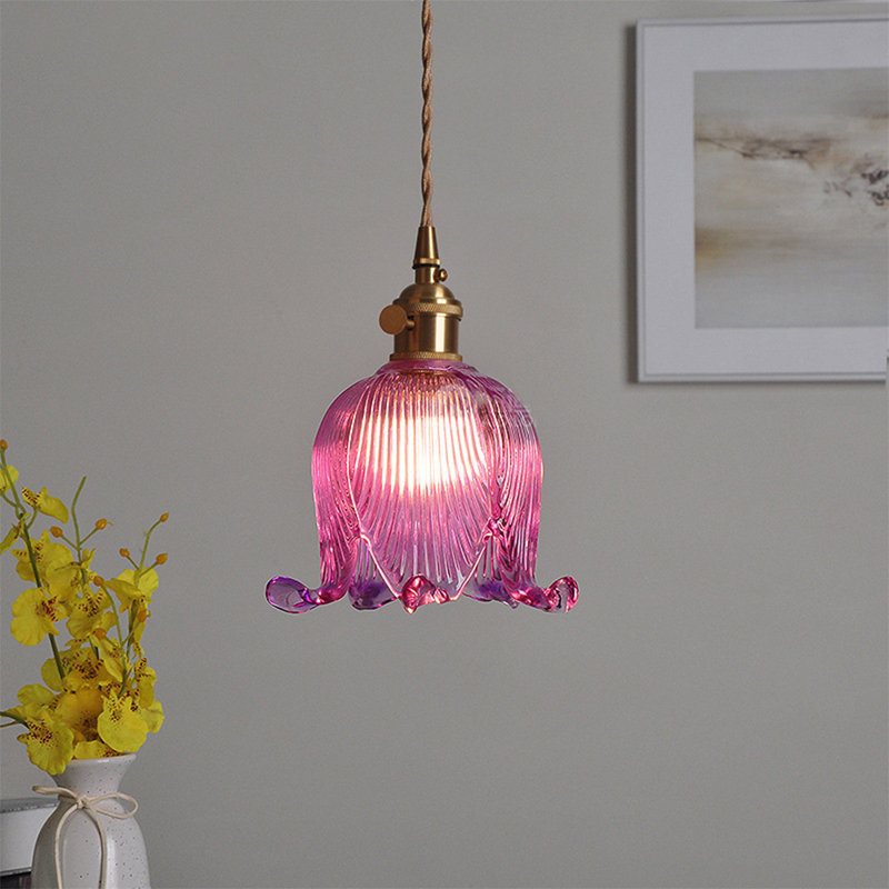 Luminaire suspendu 1 lumière Haylea, Mauve