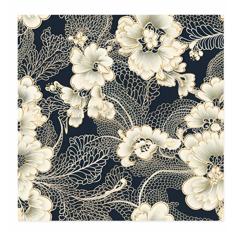 «Floral Victorian Elegance VII», reproduction d'art classique sans cadre, H 10 po x l 10 po