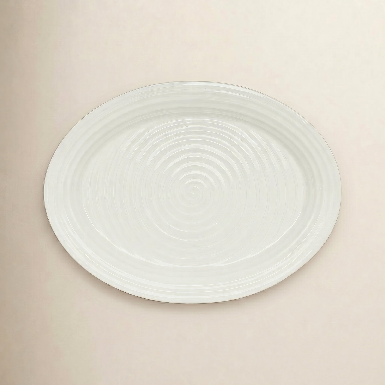 Portmeirion Sophie Conran White Oval Platter, 2.5'' H x 8.5'' L x 11.5'' W 