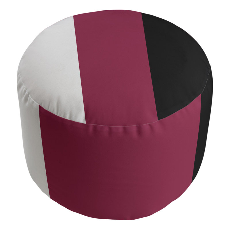 repose-pieds rond 20,5", White/Maroon/Black