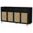 Cirilla 2-drawer Cane Door Dining Sideboard Server Black-112744243